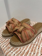 Women  s Slip On Sandals Antonio Melani Size 8.5 Red/White/Pink Never Worn