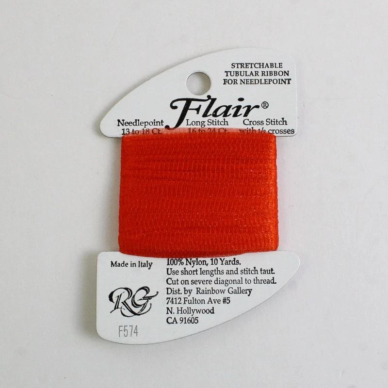 Lot 3 Cards Flair Stretchable Tubular Ribbon for Needlepoint Long Cross Stitch - Image 3 of 4