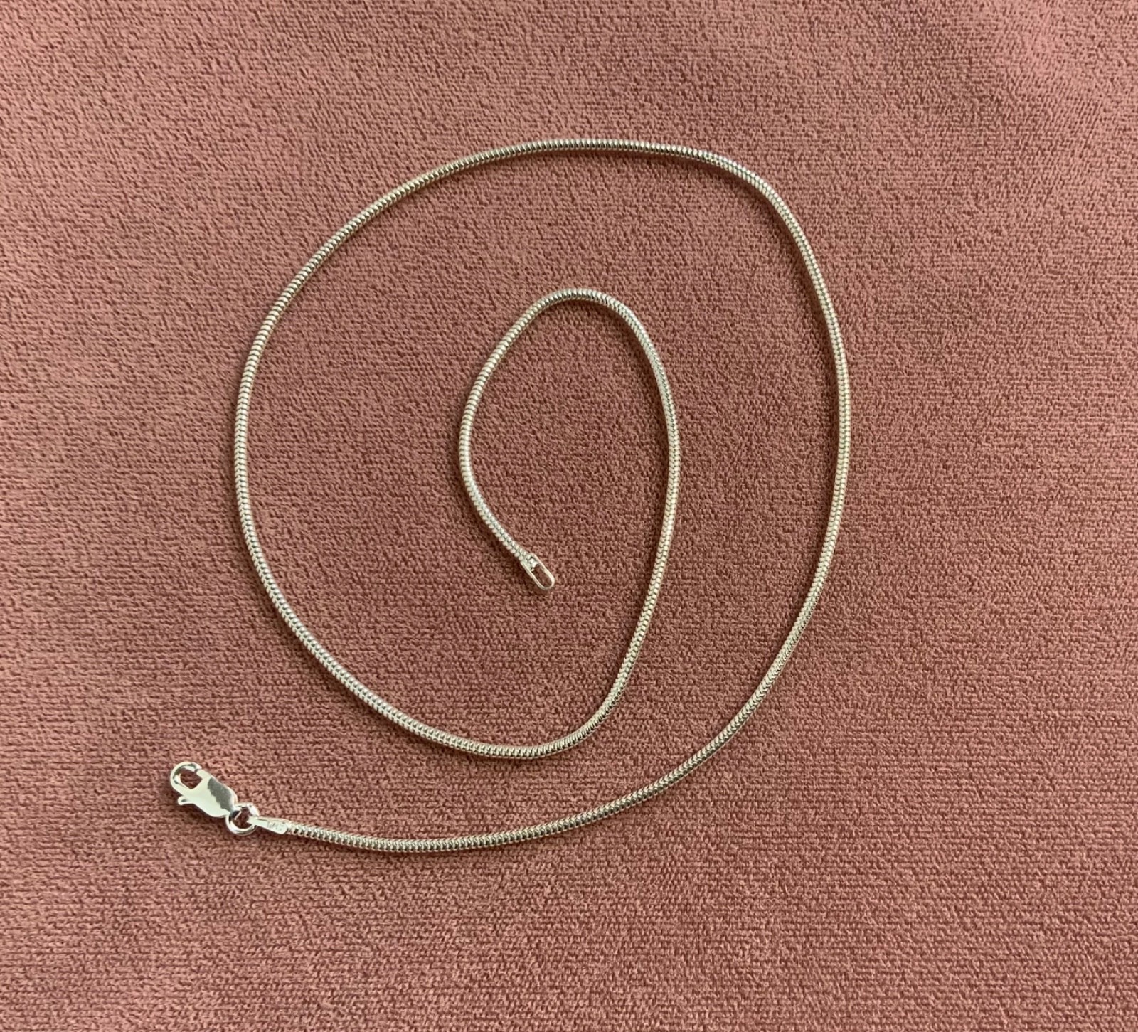 Solid Sterling Silver 925 Snake Chain Necklace 1.… - image 2