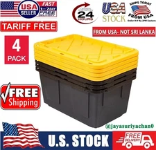 4-Pack Greenmade 23 Gallon Plastic Storage Container Bin Large Box -NEW FREESHIP