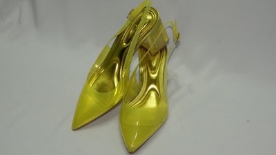 Jessica Simpson Women's Syrina Vinyl Slingback Pumps - Bright Yellow