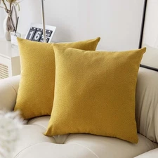 Fall Pillow Covers 24x24 Textured Euro Pillow Shams Chenille Pillow Covers fo...
