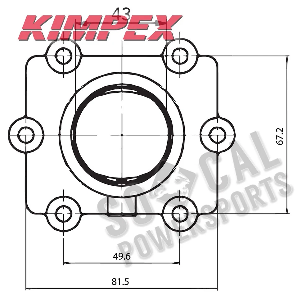Brida de montaje de carburador Kimpex para moto de nieve Arctic Cat ZL 500 1998-1999 Foto 2 de 3