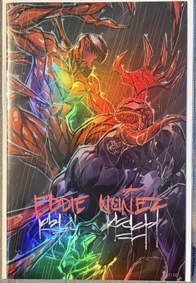 SHADOW RAIN VENOM VS CARNAGE SKETCHBOOK LAVA FOIL Web Signature EDDIE NUNEZ 7/10