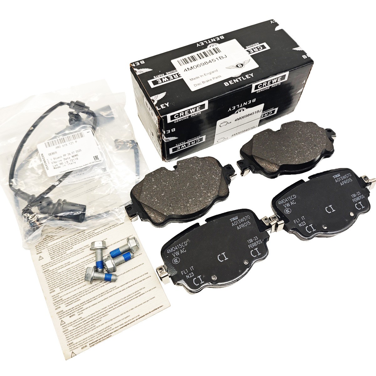 Bentley Bentayga 2017 Rear Brake pads Set P/N 4M0698451BJ