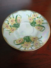 Vintage Japan Lusterware Daffodils Teacup Porcelain UCAGCO Saucer