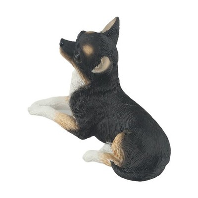 Für Hinterhof Chihuahua Skulptur Lebensecht Chihuahua Ornament Gartendeko