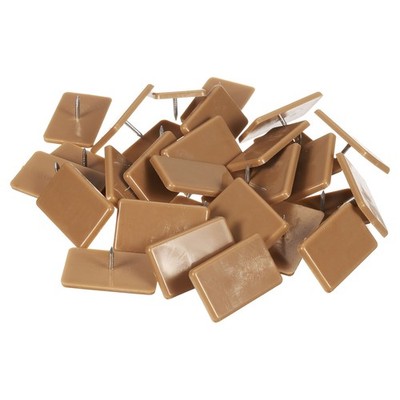 30pcs Tack-in Drawer Glides 31.7x19mm Plastic Furniture Slider Tack Brown