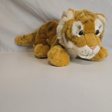 FAO Schwarz 16  Tiger Cub Stuffed Animal Toy Plush Lovey Orange Black