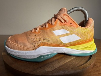 Babolat Jet Mach 3 All Court Women's Shoes Sneakers Size 8 Coral Gold Pickleball