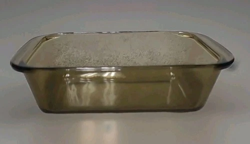 Pyrex 213 Amber Loaf Pan 8.5x4.5" VTG Glass Bread Baking Dish 1.5 qt USA EUC