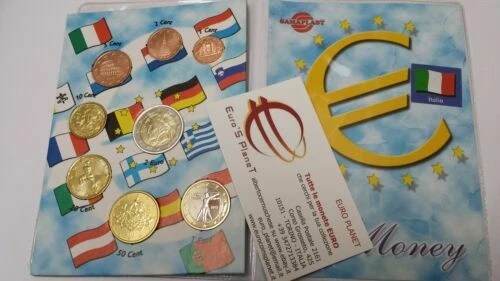 Pièces en euro d'Italie année 2002