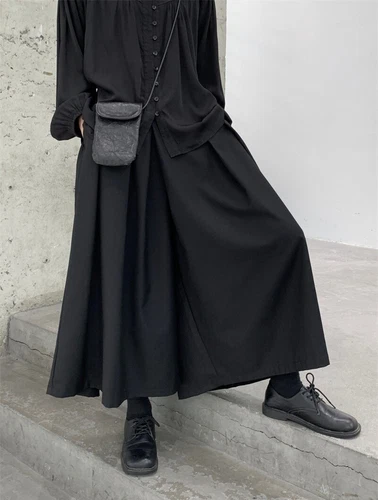 Damen Street Style lockere Hose weites Bein japanische Freizeithose Rock Hose - Bild 12 von 13