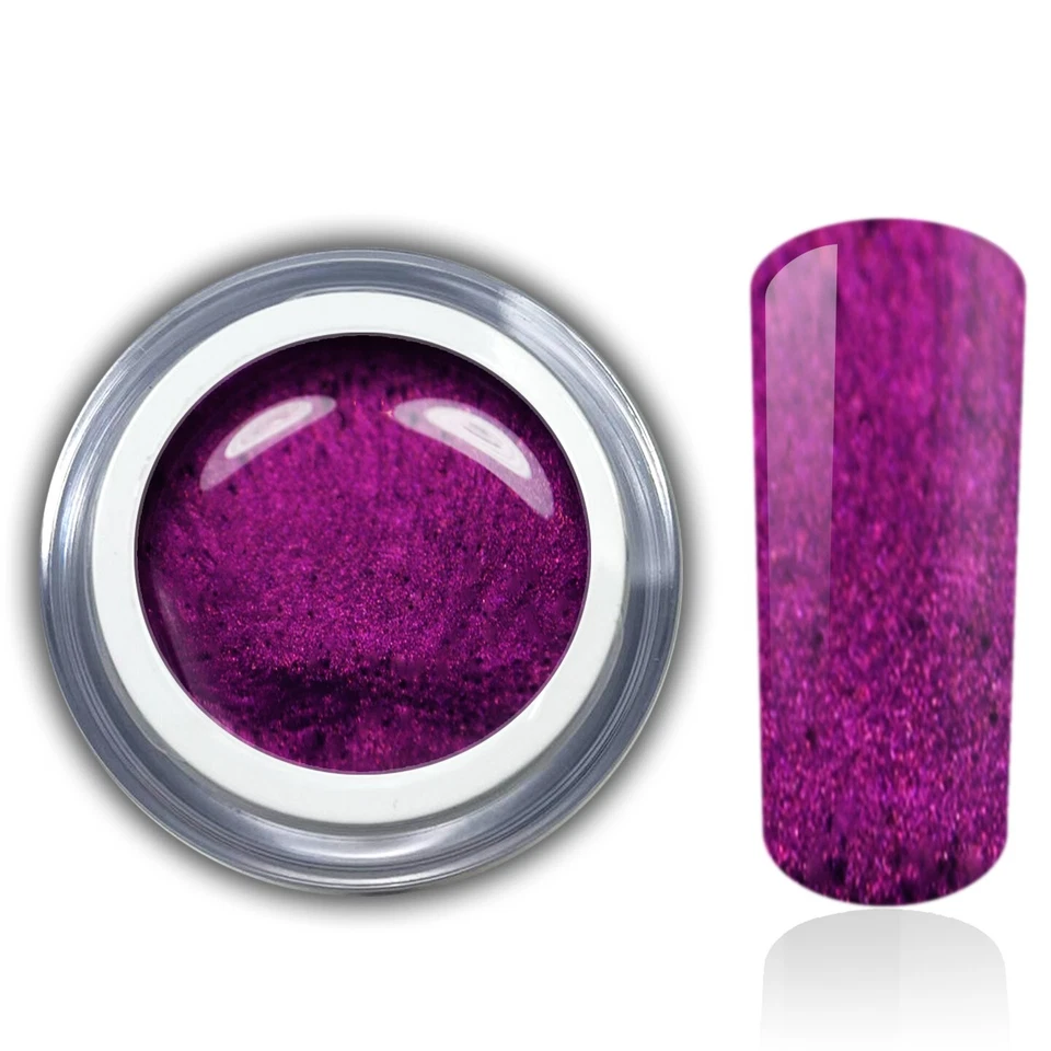 Farbgel Metallic Fuchsia Rot Led UV-Gel Nagelgel French Nail Art Design Nagel 5m - Bild 2 von 4