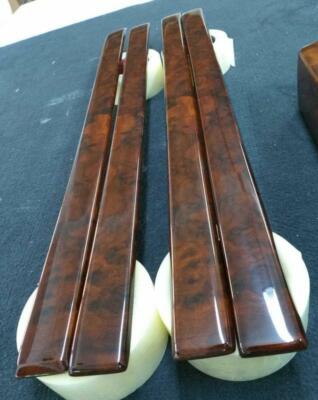 INNENAUSSTATTUNG NUSSBAUM HOLZ TÜRLEISTEN SET PASSEND FÜR MERCEDES BENZ R107 ...