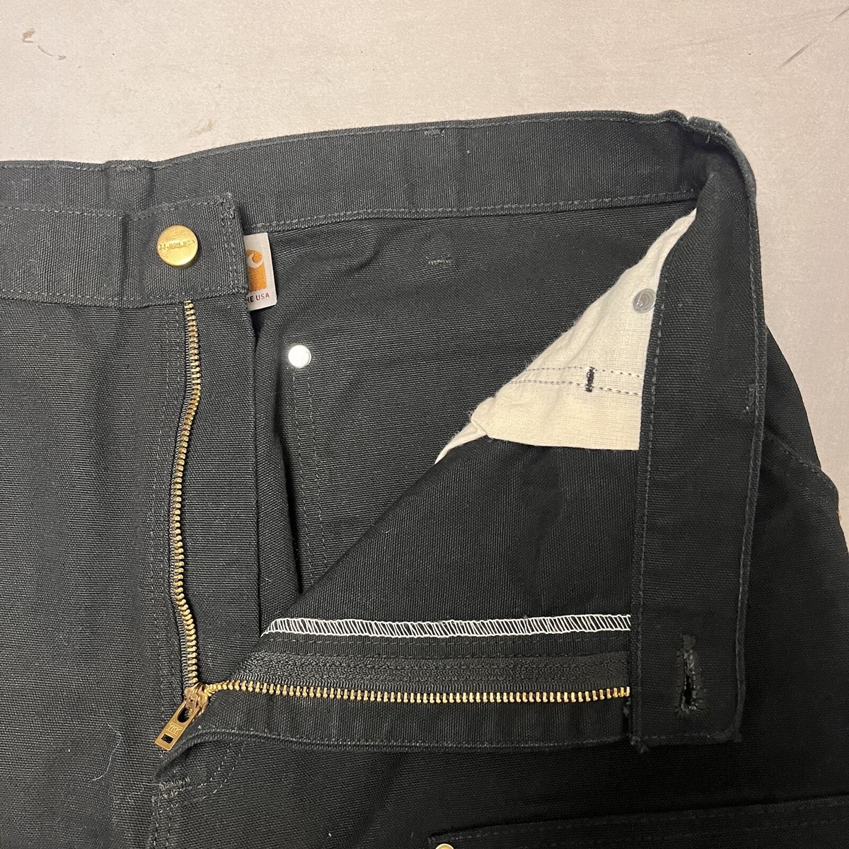 Vintage Carhartt Double Knee B01 Blk Pants Jeans USA 38x30 | eBay