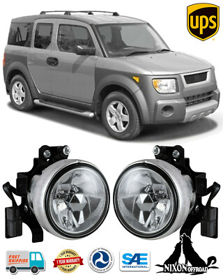 Fog Lights For 2003 2004 2005 2006 Honda Element Bumper Lamps w/Wiring+Swicth