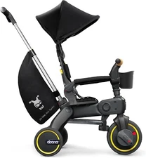 Liki Trike S5, Nitro Black - 5-in-1 Compact, Foldable Tricycle - Suitable for To