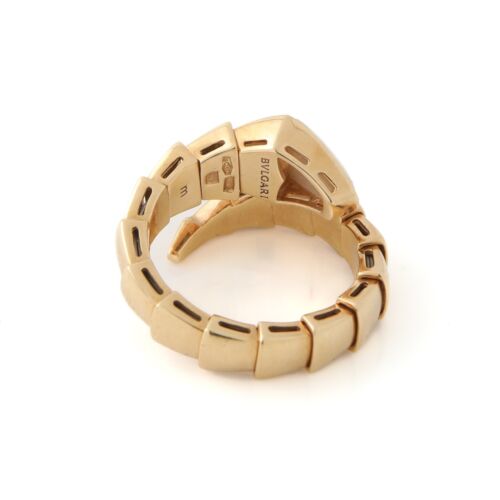 Bvlgari Serpenti Snake Ring Mother of Pearl 18k Yellow Gold w Box - Picture 4 of 4