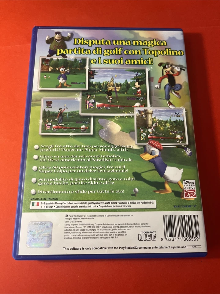 GIOCO VIDEOGIOCO PS2 Disney Golf Completo Italiano Per Bambini - Immagine 2 di 3
