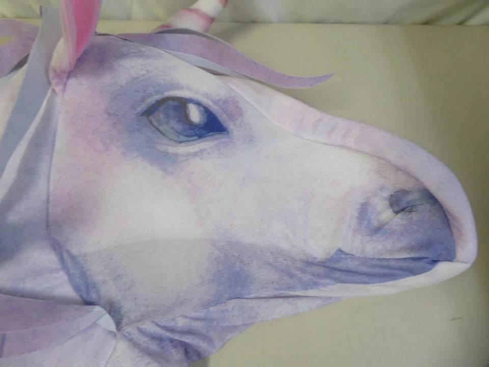 Máscara de unicornio de gran tamaño tocado disfraz de Halloween 24" púrpura adulto Foto 4 de 4