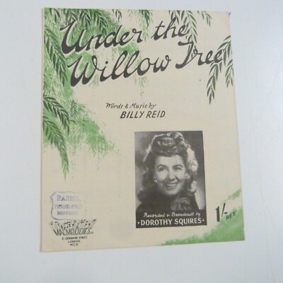 Liederblatt UNDER THE WILLOW TREE Dorothy Squires 1945