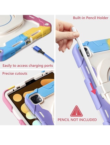 iPad Air 5th/4th Generation Case 10.9 inch with Rotating Stand Pencil Holder for - Picture 7 of 7
