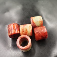Collecting Natural Jade Rings Hand Polished Archer Finger Pulling Men's Wrestlin