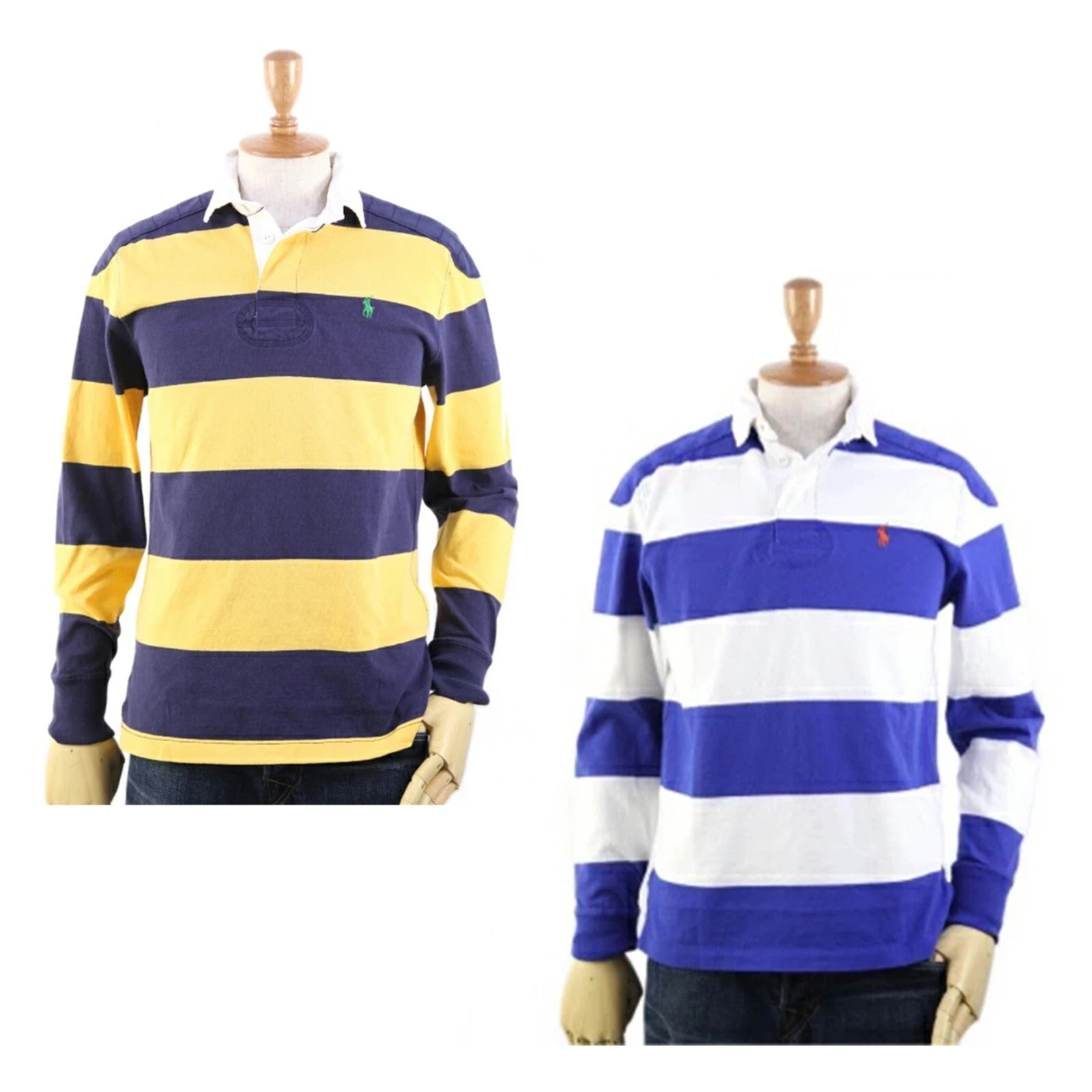 Polo Ralph Lauren Big & Tall Striped Long Sleeve Rugby Rugger Shirt with Pony