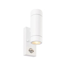 Image of Saxby Palin Up/Down Stainless Steel PIR Outdoor Security GU10 Wall Light IP44