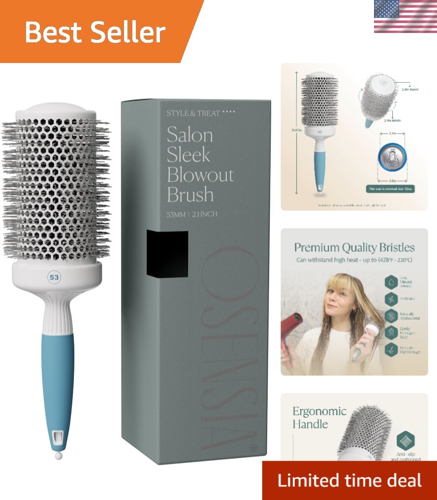 Professional 2-Inch Thermal Round Brush for Volume & Shine