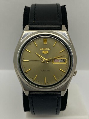 Seiko 5 Automatic 7009-8761 17 Jewels Day/Date Vintage Watch Japan