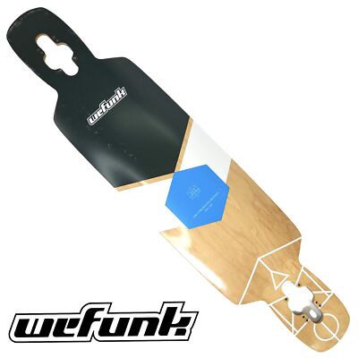Deck Longboard Wefunk Hexagon Drop Trough Twin 39 - Avec Griptape - Noir - B-Stock