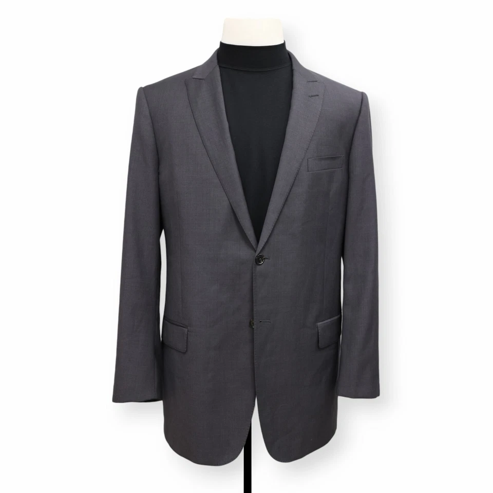 TIGLIO Lanificio Di Biella Hombre Gris Sólido Abrigo Deportivo Traje Chaqueta Blazer 40 L Foto 2 de 4