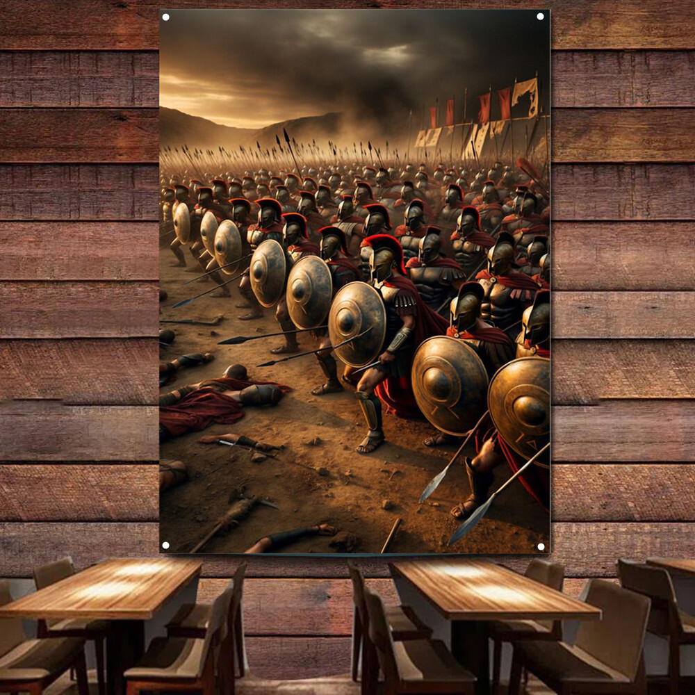 Vintage Knights Templar Tapestries Wall Chart Crusader Armor Warrior Posters B2-image