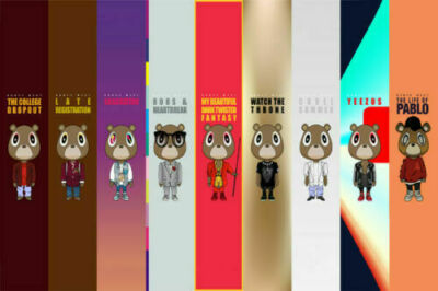 Kanye West All Album Music Rap Hip Hop Star Poster Fabric Decor X