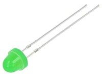 2X OSG5DA61A4A Led 5Mm GrüN 750-1120Mcd 100° 20Ma 2,8-3,6V Front: GewöLbt Optosu