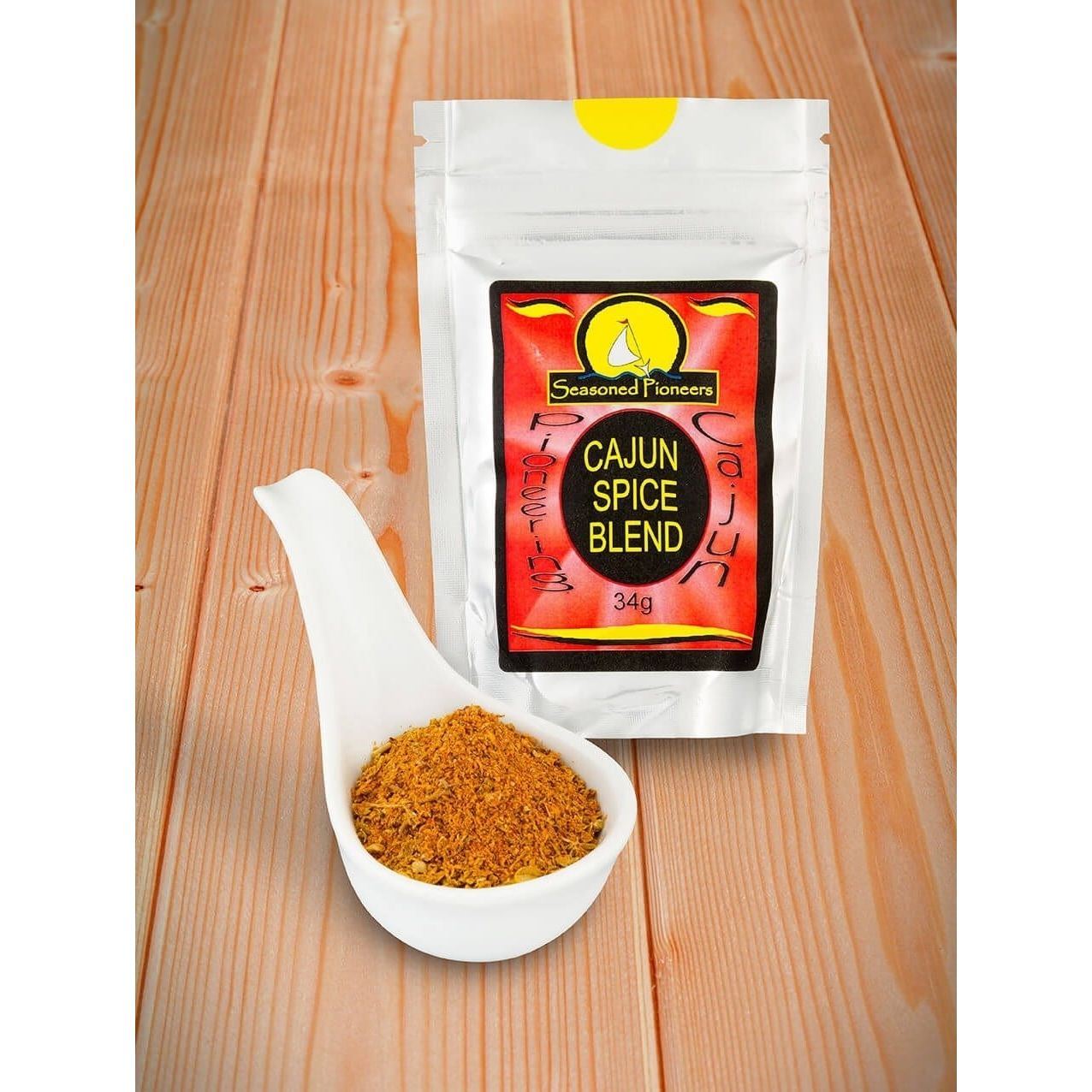 Seasoned Pioneers Cajun Spice Blend Chilli Exotic Hot Seasoning Stir Fry Rub 34g