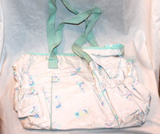 NEW VINTAGE CUTIE PIE GREEN DIAPER BAG WITH CHANING PAD 12" X 17"