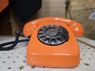 70s Cult Post Office Telephone FeTAp 611-2 Dial Orange Retro Vintage 70s