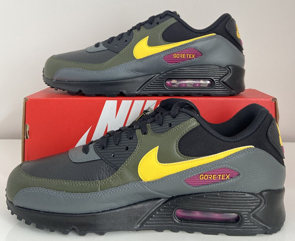 Nike Air Max 90 Gore-Tex Trainers Black/Tour Yellow DJ9779 Nike Air Max 90 Gore-Tex Trainers Black/Tour Yellow DJ9779