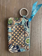 Vera Bradley Retired Pattern Keyring ID Coin Purse