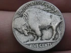 1919 D Buffalo Nickel 5 Cent Piece- Denver, VG Reverse Details