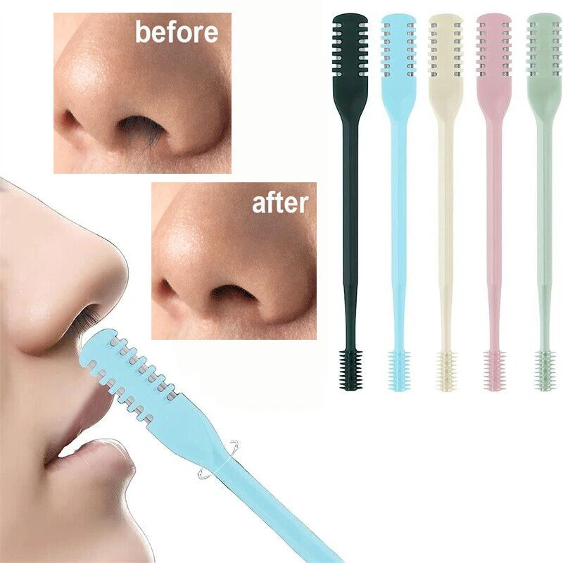 Men Women Nasal Nose Hair Rotary Trimmer Clipper Ear Eyebrow Grooming Cutter UK