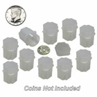 Half Dollar Square Coin Tubes by Guardhouse, 30.6mm, 10 pack
