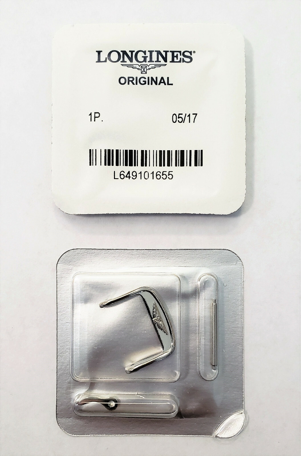 Original Longines 16mm Silver Clasp Buckle For Straps with 16mm at Buckle End