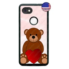 Google Pixel 3, 3XL, 2XL Shock Proof Slim Case Cover Cute Teddy Bear Cell Phone