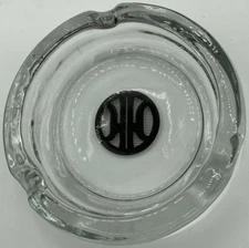 Vintage Clear Glass Ash Tray Trinket Dish Advertising Hotel Bar Souvenir