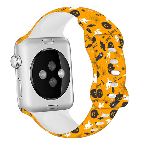 Apple Watch Halloween Sport Strap Party Silicon Gift For Series 2 3 4 5 6 SE 7 8 - Picture 13 of 31
