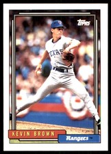 Kevin Brown 1992 Topps #297 Texas Rangers MLB READ FREE SHIPPING AutographDen